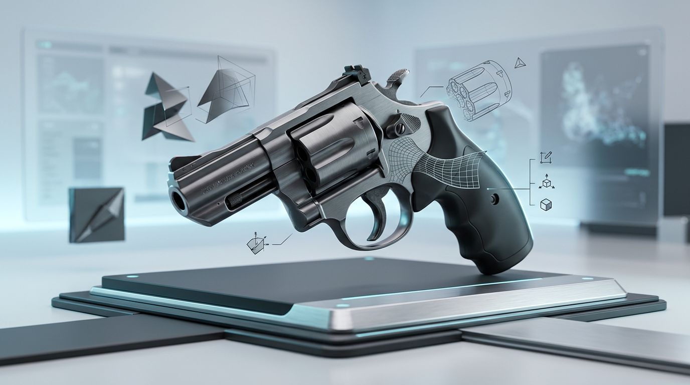 3D-модель револьвера Dan Wesson 2.5 и туториал по созданию